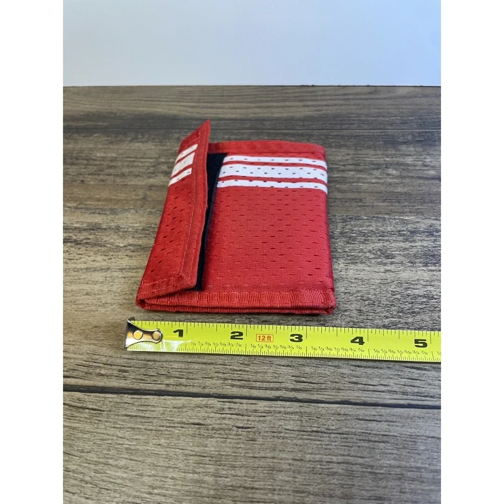 Nebraska Cornhuskers Huskers Tri-fold Men's Wallet Red Mesh Jersey Billfold